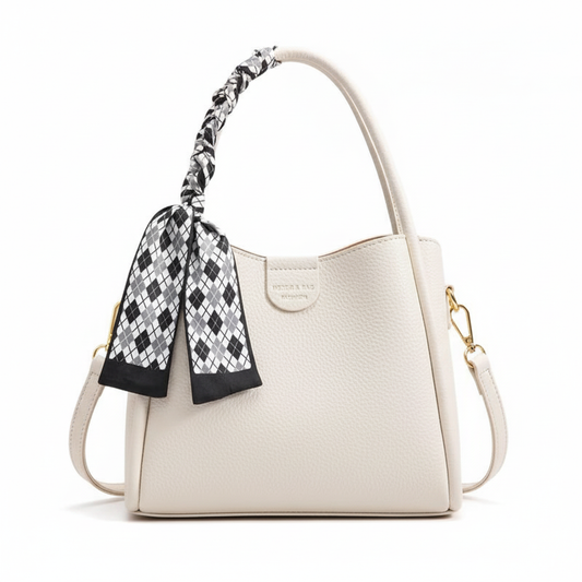 White lychee texture bag - no hand