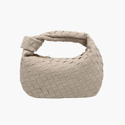 Lukarex – Women’s Mini Suede Shoulder Bag with Woven Knot Design
