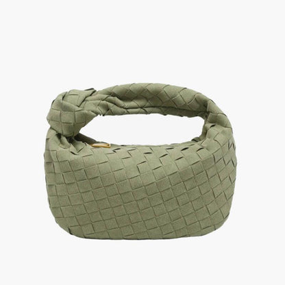 Lukarex – Women’s Mini Suede Shoulder Bag with Woven Knot Design