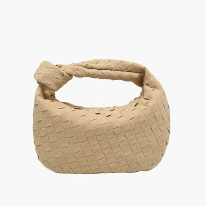 Lukarex – Women’s Mini Suede Shoulder Bag with Woven Knot Design