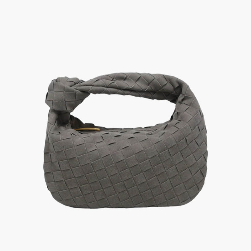 Lukarex – Women’s Mini Suede Shoulder Bag with Woven Knot Design
