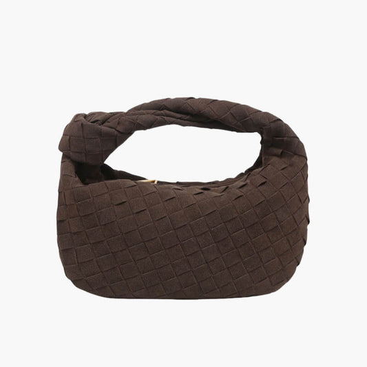 Lukarex – Women’s Mini Suede Shoulder Bag with Woven Knot Design