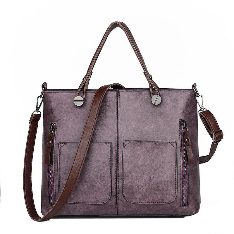 Lukarex – Women’s Vintage PU Leather Shoulder Bag with Adjustable Crossbody Strap