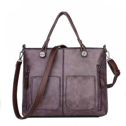 Lukarex – Women’s Vintage PU Leather Shoulder Bag with Adjustable Crossbody Strap