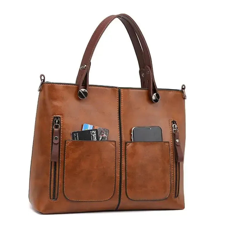 Lukarex – Women’s Vintage PU Leather Shoulder Bag with Adjustable Crossbody Strap