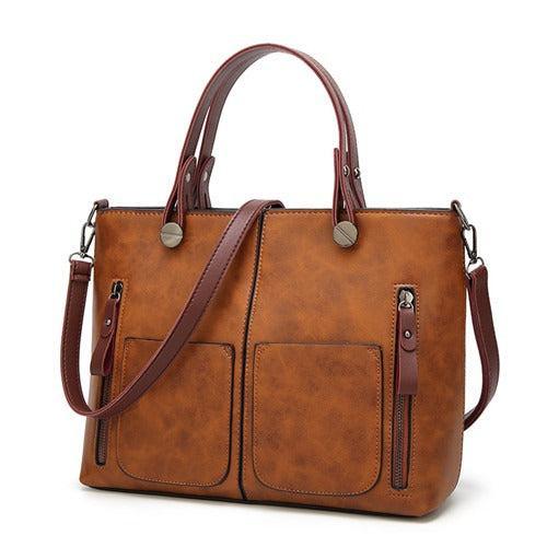 Lukarex – Women’s Vintage PU Leather Shoulder Bag with Adjustable Crossbody Strap